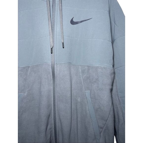 Nike Therma-Fit Winterized Full Zip Hoodie Gray Jacket Men's Size Small - Picture 3 of 4